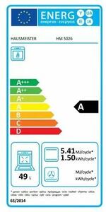 Hausmeister HM5026 Gáztűzhely 49L, 4 főzőzóna, A energiaosztály