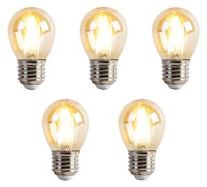5 db E27-es dimmelhető LED izzó szett P45 Goldline 3,5W 330lm 2100K