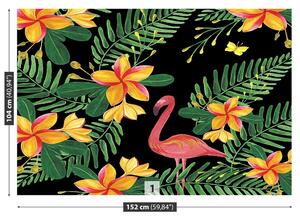 Fotótapéta virágok flamingók 104x70