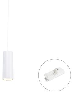 Design függőlámpa fehér színben, sínadapterrel, 1 fázisú - Iconic Tubo