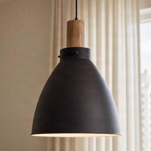 Lindby lógó világítás Trebale, E27, Ø 28 cm, fekete, fém, dimmelhető, Fekete, Nappali / Étkező, fém, Skandináv