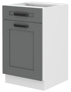 Alsó konyhaszekrény Lucid 50 D 1F 1S (dustgrey + fehér)