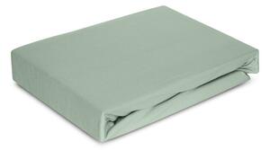 Jersey4 pamut gumis lepedő Menta 160x200 cm +30 cm