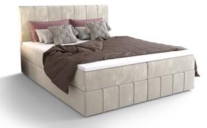 Z0ND0 Franciaágy Boxspring 180 cm Barack (bézs) (matraccal és tárolóhellyel). 1046401