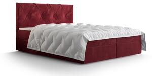 Z0ND0 Franciaágy Boxspring 160 cm Athena (bordó) (matraccal és tárolóhellyel). 1046366