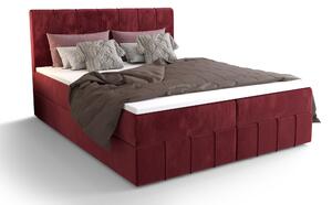 Z0ND0 Franciaágy Boxspring 140 cm Barack (bordó) (matraccal és tárolóhellyel). 1046382