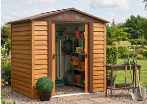 Fém kerti ház LANITPLAST MAXTORE WOOD 65 LG2300