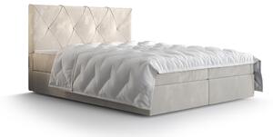 Franciaágy Boxspring 180 cm Athena (bézs) (matraccal és tárolóhellyel)