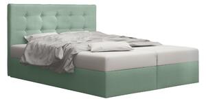 Z0ND0 Franciaágy Boxspring 140 cm Duel 1 (menta) (matraccal és tárolóhellyel). 1046423