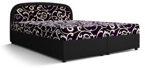 Z0ND0 Franciaágy Boxspring 180 cm Brick (fekete + hullám minta) (matraccal és tárolóhellyel). 1046409