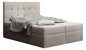Z0ND0 Franciaágy Boxspring 140 cm Duel 2 (bézs) (matraccal és tárolóhellyel). 1046444
