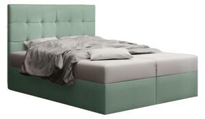 Z0ND0 Franciaágy Boxspring 140 cm Duel 2 (menta) (matraccal és tárolóhellyel). 1046447