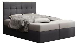 Z0ND0 Franciaágy Boxspring 140 cm Duel 2 (sötétszürke) (matraccal és tárolóhellyel). 1046448