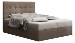 Z0ND0 Franciaágy Boxspring 140 cm Duel 2 (barna) (matraccal és tárolóhellyel). 1046445