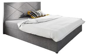 Z0ND0 Franciaágy Boxspring 140 cm Fade 4 (szürke) (matraccal és tárolóhellyel). 1046518