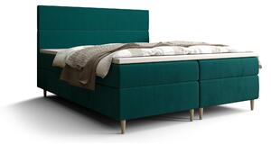 Z0ND0 Franciaágy Boxspring 160 cm Flu (sötétzöld) (matraccal és tárolóhellyel). 1046549