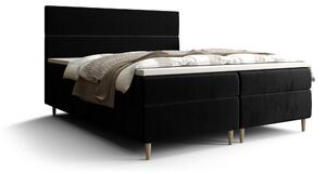 Z0ND0 Franciaágy Boxspring 140 cm Flu (fekete) (matraccal és tárolóhellyel). 1046532