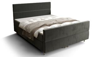Z0ND0 Franciaágy Boxspring 180 cm Flu plus (sötétszürke) (matraccal és tárolóhellyel). 1046594