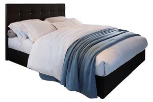 Z0ND0 Franciaágy Boxspring 140 cm Karen (sötétbarna) (matraccal és tárolóhellyel). 1046603
