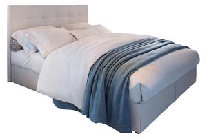Z0ND0 Franciaágy Boxspring 140 cm Karen (bézs) (matraccal és tárolóhellyel). 1046600