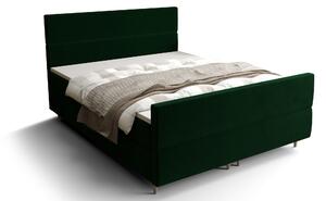 Z0ND0 Franciaágy Boxspring 160 cm Flu plus (sötétzöld) (matraccal és tárolóhellyel). 1046577