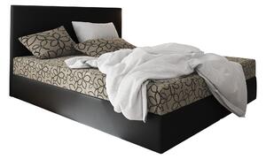 Z0ND0 Franciaágy Boxspring 140 cm Lilac (minta + fekete) (matraccal és tárolóhellyel). 1046640