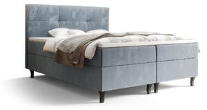 Z0ND0 Franciaágy Boxspring 140 cm Lumba (világoskék) (matraccal és tárolóhellyel). 1046672