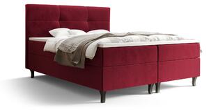 Z0ND0 Franciaágy Boxspring 140 cm Lumba (bordó) (matraccal és tárolóhellyel). 1046673