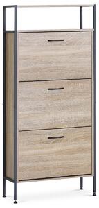 Cipősszekrény rekeszekkel G1009 OAK, tölgyfa, 3 emelet
