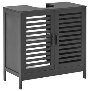 Mosdószekrény MISSOULA Bambusz 60 cm Fekete