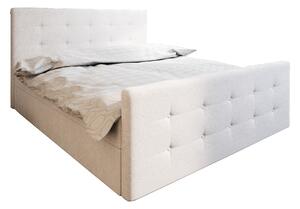 Z0ND0 Franciaágy Boxspring 140 cm Milagros 1 (bézs) (matraccal és tárolóhellyel). 1046735