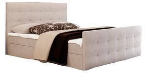 Z0ND0 Franciaágy Boxspring 140 cm Milagros 2 (bézs) (matraccal és tárolóhellyel). 1046751