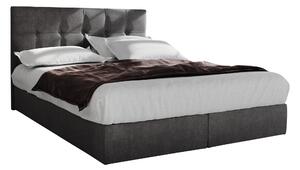 Z0ND0 Franciaágy Boxspring 180 cm Porto (szürke) (matraccal és tárolóhellyel). 1047313