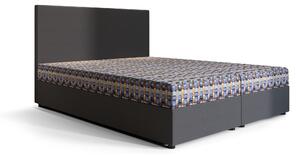 Z0ND0 Franciaágy Boxspring 180 cm Skonto (sötétszürke + kötés minta) (matraccal és tárolóhellyel). 1047349