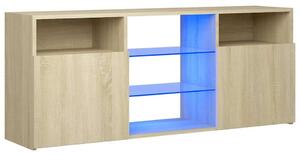 VidaXL TV-szekrény - Sonoma Tölgy - 120x30x50 cm - LED világítással