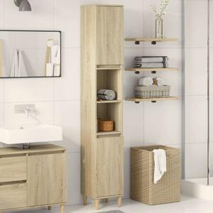 VidaXL Fürdőszoba Szekrény - Sonoma Tölgy - 30x30x190 cm