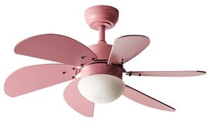 Mennyezeti ventilátor világítással LOGAR Rózsaszín
