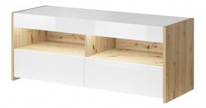 TV asztal/szekrény Gubi 01 (artisan tölgy + fényes fehér). 1048398