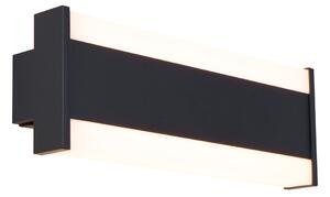 Modern fekete fali lámpa 30 cm LED CCT IP54-gyel - Vanya