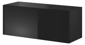 TV asztal/szekrény Viktor 01 (fekete + fényes fekete). 1048388