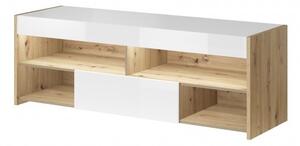 TV asztal/szekrény Gubi 02 (artisan tölgy + fényes fehér). 1048399