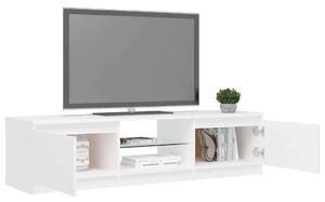 Fehér tv-szekrény led-világítással 140 x 40 x 35,5 cm