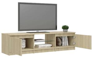 Modern TV Szekrény - Sonoma Tölgy - 140 cm - LED Világítással