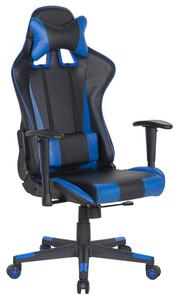 Fekete és sötétkék irodai forgószék GAMER