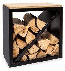 Blumfeldt Kindlewood S Black, fa állvány, pad, 57 × 56 × 36 cm, bambusz, cink