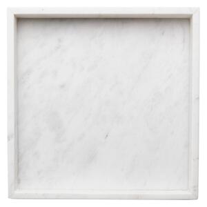 MARBLE márvány tálca, fehér 30 x 30cm