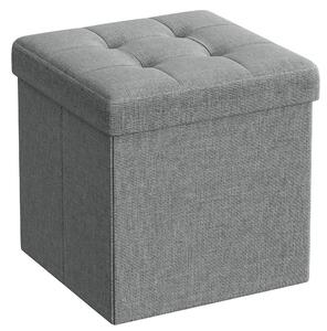 Tárolóhelyes taburet OTTOMAN 30x30 cm, szürke