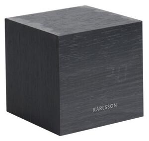 Mini Cube fekete ébresztőóra, 8 x 8 cm - Karlsson