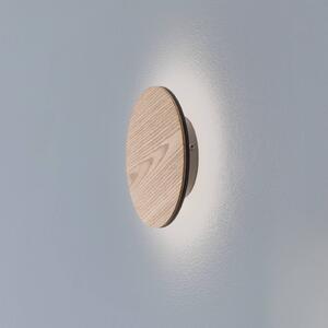 Argon Orios LED fali lámpa, fa, Ø 20 cm, indirekt fényelosztás, Világos fa, Nappali / Étkező, Fa, Modern
