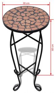 Mozaik Kávézóasztal Növénytartó Asztal Terrakotta